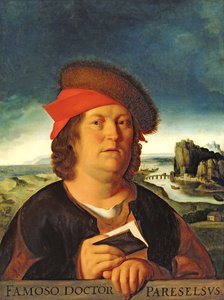 Porträtt antas vara Paracelsus (1493-1541)